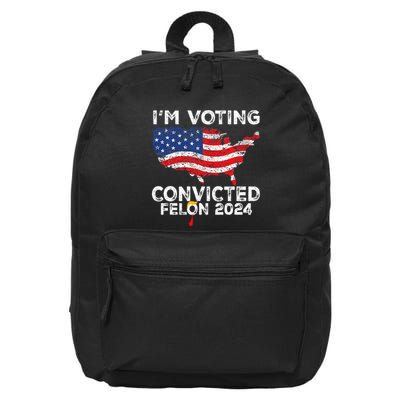 IM Voting Convicted Felon 2024 Funny Pro Trump Us Map 16 in Basic Backpack