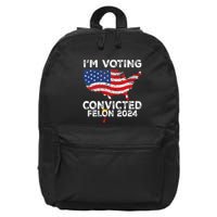 IM Voting Convicted Felon 2024 Funny Pro Trump Us Map 16 in Basic Backpack