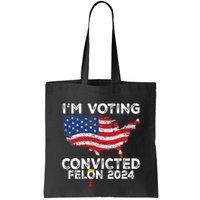 IM Voting Convicted Felon 2024 Funny Pro Trump Us Map Bag
