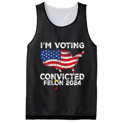IM Voting Convicted Felon 2024 Funny Pro Trump Us Map Mesh Reversible Basketball Jersey Tank