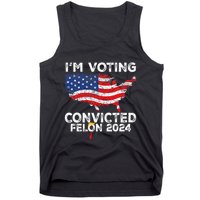 IM Voting Convicted Felon 2024 Funny Pro Trump Us Map Tank Top