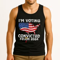 IM Voting Convicted Felon 2024 Funny Pro Trump Us Map Tank Top