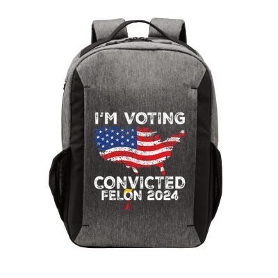 IM Voting Convicted Felon 2024 Funny Pro Trump Us Map Vector Backpack