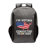 IM Voting Convicted Felon 2024 Funny Pro Trump Us Map Vector Backpack
