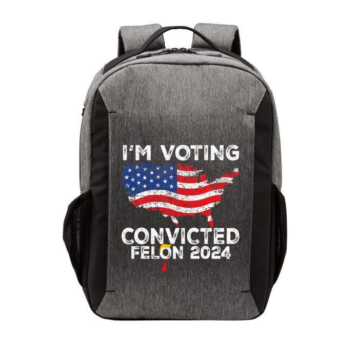 IM Voting Convicted Felon 2024 Funny Pro Trump Us Map Vector Backpack