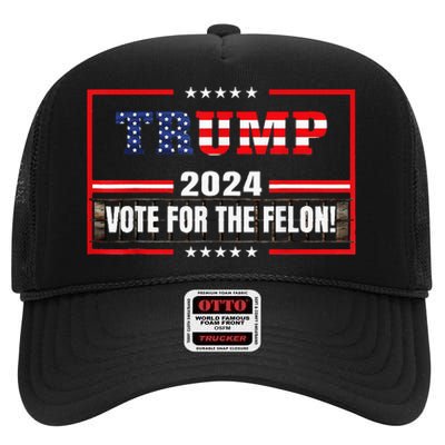 IM Voting Convicted Felon 2024 Still Vote Donald Trump 2024 High Crown Mesh Back Trucker Hat