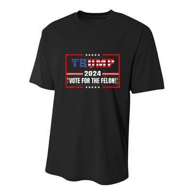 IM Voting Convicted Felon 2024 Still Vote Donald Trump 2024 Youth Performance Sprint T-Shirt