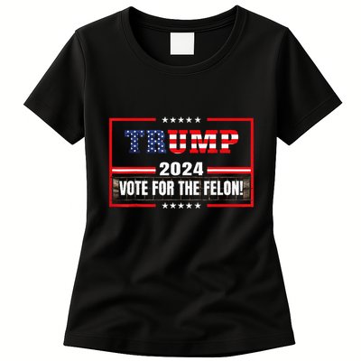 IM Voting Convicted Felon 2024 Still Vote Donald Trump 2024 Womens T-Shirt