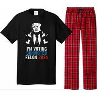 IM Voting Convicted Felon 2024 Trump Pajama Set