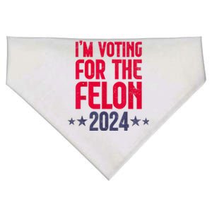 IM Voting Convicted Felon 2024 Trump 2024 Convicted Felon USA-Made Doggie Bandana