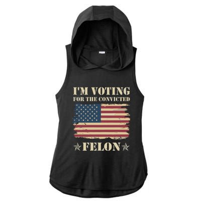 IM Voting Convicted Felon 2024 Ladies PosiCharge Tri-Blend Wicking Draft Hoodie Tank