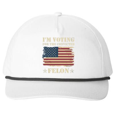 IM Voting Convicted Felon 2024 Snapback Five-Panel Rope Hat