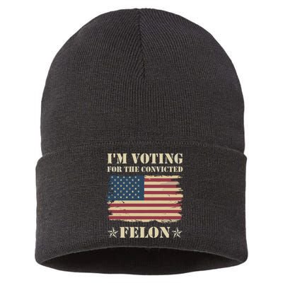 IM Voting Convicted Felon 2024 Sustainable Knit Beanie