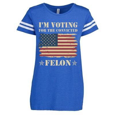 IM Voting Convicted Felon 2024 Enza Ladies Jersey Football T-Shirt