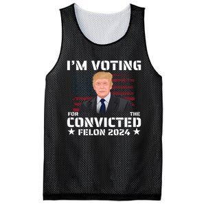 Im Voting Convicted Felon 2024 Mesh Reversible Basketball Jersey Tank