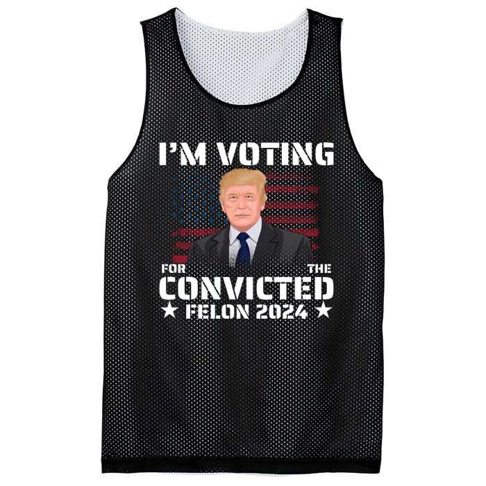 Im Voting Convicted Felon 2024 Mesh Reversible Basketball Jersey Tank