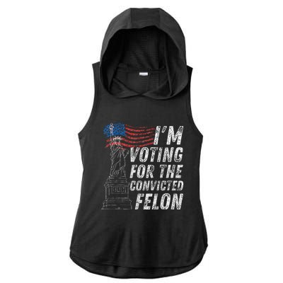 IM Voting Convicted Felon 2024 Ladies PosiCharge Tri-Blend Wicking Draft Hoodie Tank