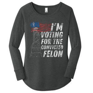 IM Voting Convicted Felon 2024 Women's Perfect Tri Tunic Long Sleeve Shirt