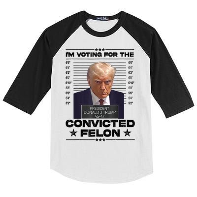 IM Voting Convicted Felon 2024 Trump Kids Colorblock Raglan Jersey