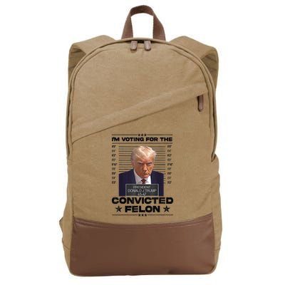 IM Voting Convicted Felon 2024 Trump Cotton Canvas Backpack