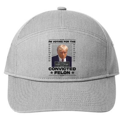 IM Voting Convicted Felon 2024 Trump 7-Panel Snapback Hat