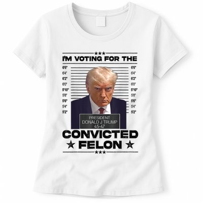 IM Voting Convicted Felon 2024 Trump Womens T-Shirt