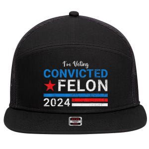 IM Voting Convicted Felon 2024 Support 7 Panel Mesh Trucker Snapback Hat