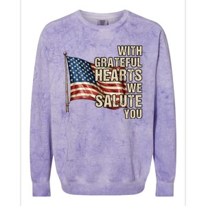 Inspiring Veterans Day Us Flag Military Veteran Quote Colorblast Crewneck Sweatshirt