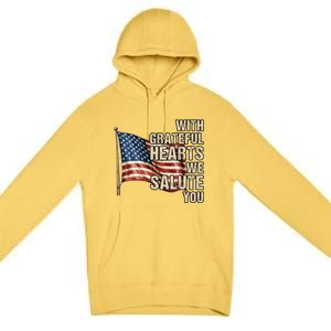 Inspiring Veterans Day Us Flag Military Veteran Quote Premium Pullover Hoodie