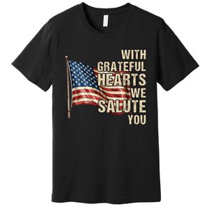 Inspiring Veterans Day Us Flag Military Veteran Quote Premium T-Shirt