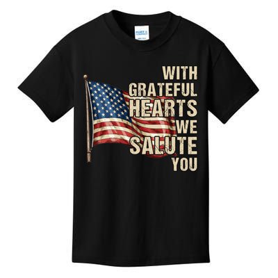 Inspiring Veterans Day Us Flag Military Veteran Quote Kids T-Shirt