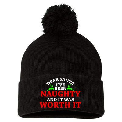 I've Been Naughty And It Worth it Pom Pom 12in Knit Beanie