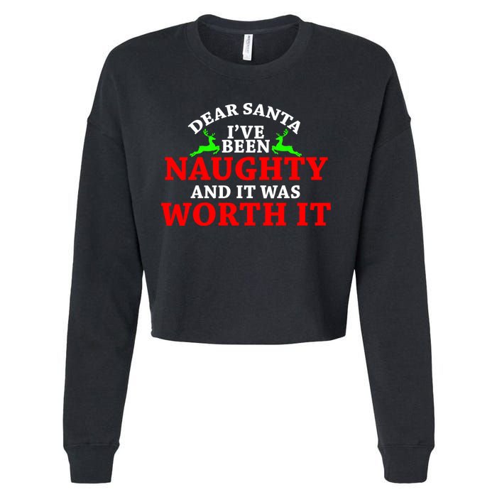 I've Been Naughty And It Worth it Cropped Pullover Crew