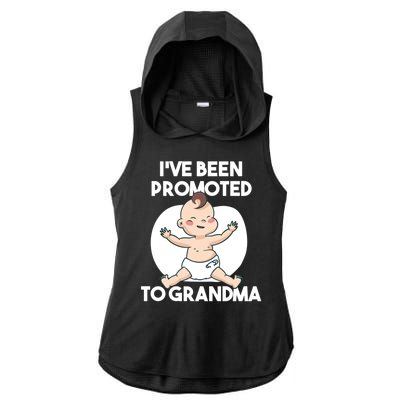 I've Been Promoted To Grandma Ladies PosiCharge Tri-Blend Wicking Draft Hoodie Tank