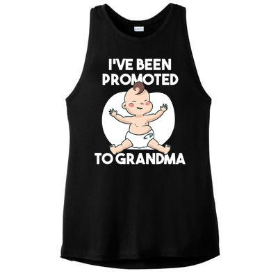 I've Been Promoted To Grandma Ladies PosiCharge Tri-Blend Wicking Tank