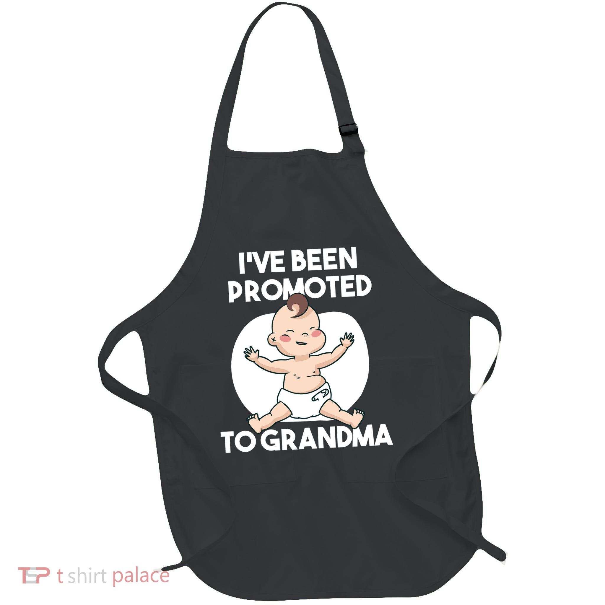 I've Been Promoted To Grandma Full-Length Apron With Pockets