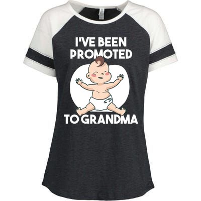 I've Been Promoted To Grandma Enza Ladies Jersey Colorblock Tee