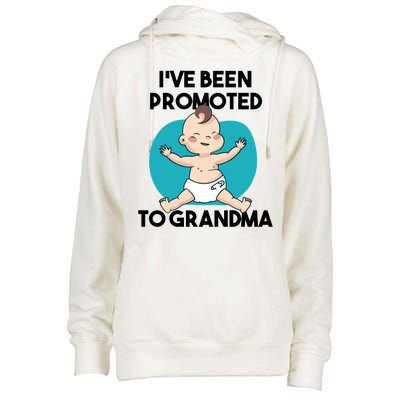 I've Been Promoted To Grandma Womens Funnel Neck Pullover Hood