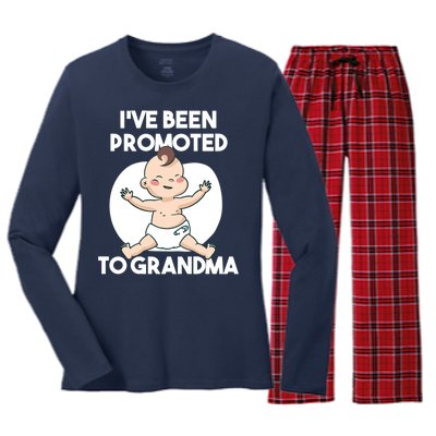 I've Been Promoted To Grandma Women's Long Sleeve Flannel Pajama Set 