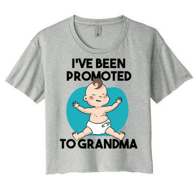 I've Been Promoted To Grandma Women's Crop Top Tee