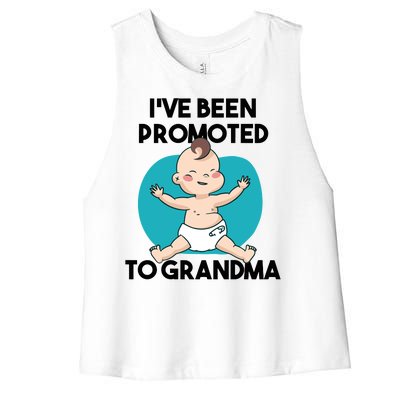 I've Been Promoted To Grandma Women's Racerback Cropped Tank