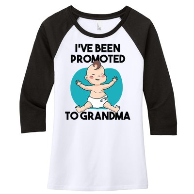 I've Been Promoted To Grandma Women's Tri-Blend 3/4-Sleeve Raglan Shirt