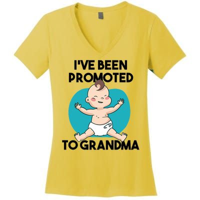 I've Been Promoted To Grandma Women's V-Neck T-Shirt