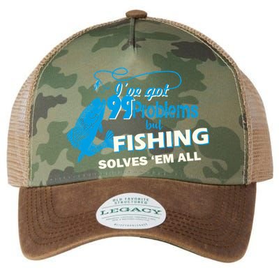 I've Got 99 Problem but Fishing Solves Them All Legacy Tie Dye Trucker Hat