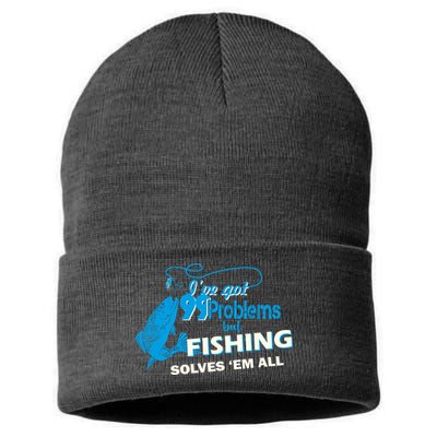 I've Got 99 Problem but Fishing Solves Them All Sustainable Knit Beanie