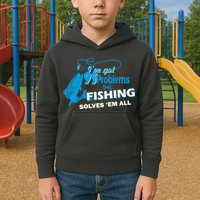I've Got 99 Problem but Fishing Solves Them All Kids Hoodie