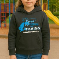 I've Got 99 Problem but Fishing Solves Them All Kids Hoodie