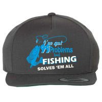 I've Got 99 Problem but Fishing Solves Them All Wool Snapback Cap