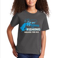 I've Got 99 Problem but Fishing Solves Them All Kids T-Shirt