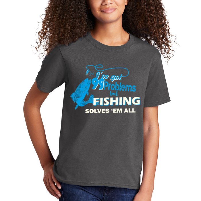 I've Got 99 Problem but Fishing Solves Them All Kids T-Shirt